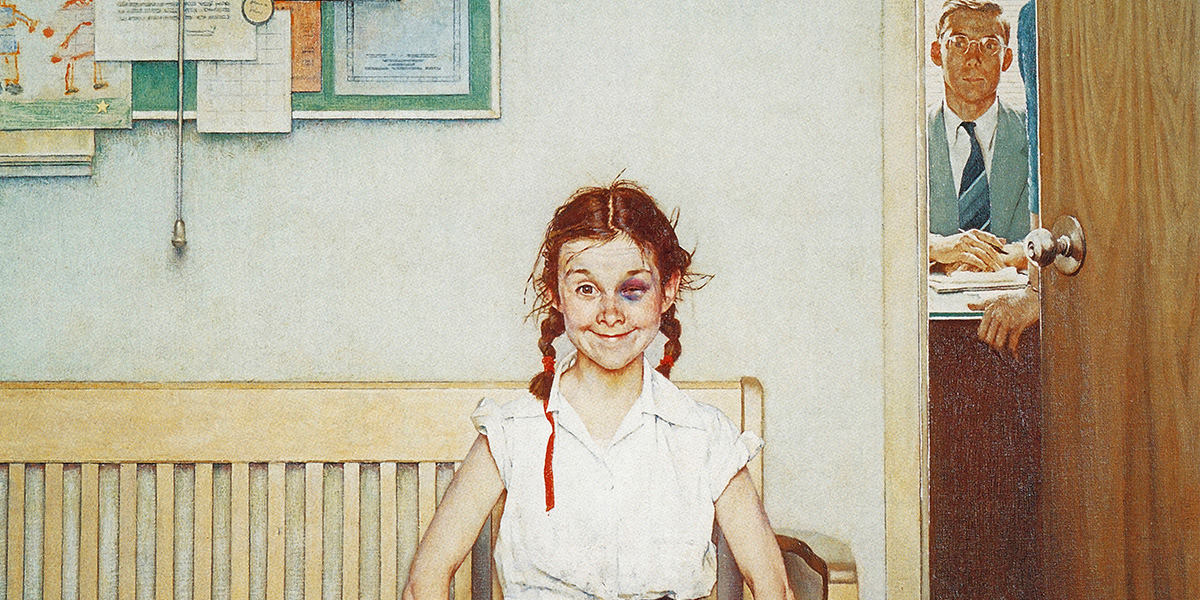 Norman Rockwell, The Shiner (Girl with Black Eye, The Young Lady with the Shiner), 1953