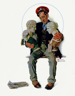 Norman Rockwell - Delivering Two Busts, 1931