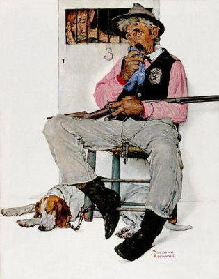 Norman Rockwell - Sheriff and Prisoner (Music Hath Charms, Sheriff Guarding Jail), 1939