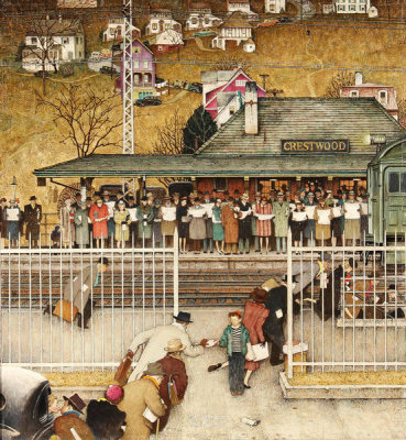 Norman Rockwell - Crestwood Train Station, 1946