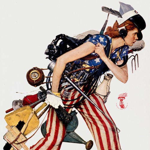 Norman Rockwell, Liberty Girl (Rosie to the Rescue), 1943