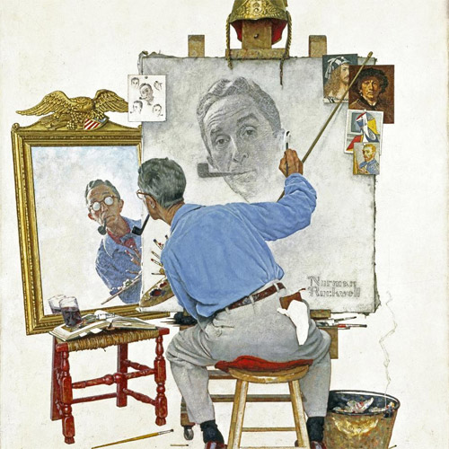 Norman Rockwell, Triple Self Portrait, 1960
