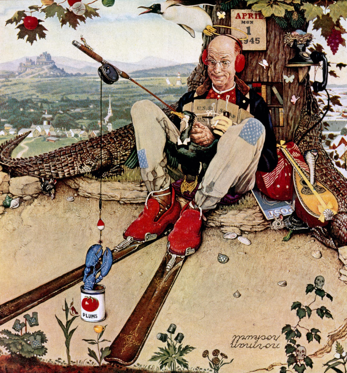 April Fool (Fishing), 1945 by Norman Rockwell - Paper Print - Norman  Rockwell Museum Custom Prints - Custom Prints and Framing From the Norman  Rockwell Museum