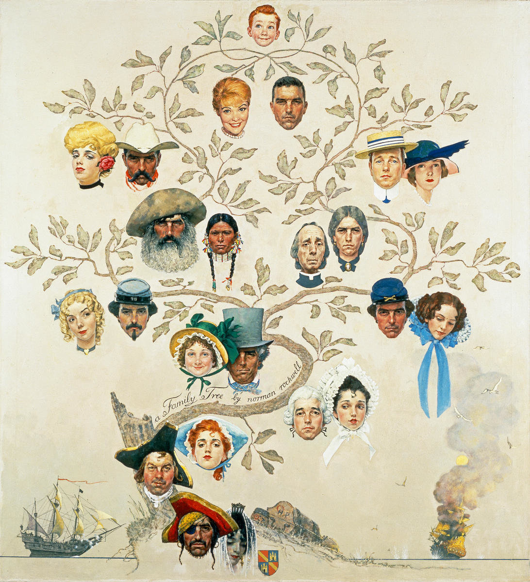 Family Tree 1959 by Norman Rockwell Paper Print Norman