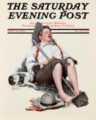 Norman Rockwell - Lazybones (Boy Alseep with Hoe), 1919