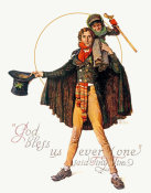 Norman Rockwell - God Bless Us Everyone (Tiny Tim and Bob Cratchit), 1934