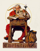Norman Rockwell - Santa at His Desk, 1935