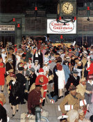 Norman Rockwell - Union Station, Chicago, Christmas (Train Station at Christmas), 1944