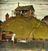 Norman Rockwell - Fixing a Flat, 1946