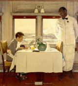 Norman Rockwell - Boy in a Dining Car, 1946