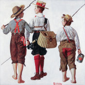 Norman Rockwell - Fishing Trip - They'll Be Coming Back Next Week, 1919