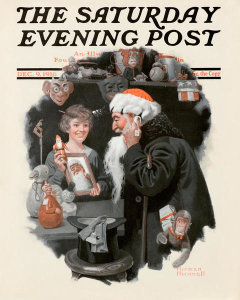Norman Rockwell - Playing Santa, 1916