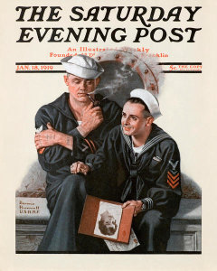 Norman Rockwell - Thinking of the Girl Back Home, 1919