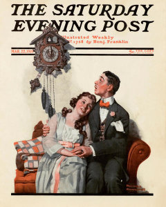 Norman Rockwell - Courting at Midnight, 1919