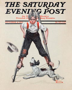 Norman Rockwell - Boy on Stilts, 1919