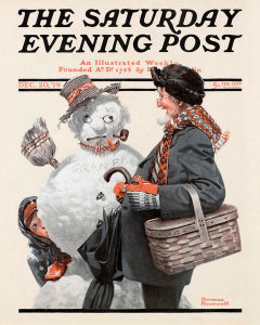 Norman Rockwell - Gramps and the Snowman, 1919