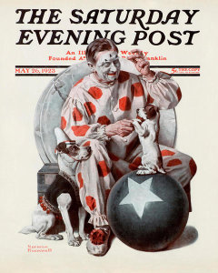 Norman Rockwell - Clown (Circus Clown and Dog), 1923
