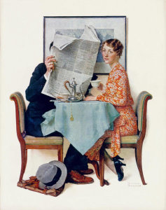 Norman Rockwell - Breakfast Table, 1930