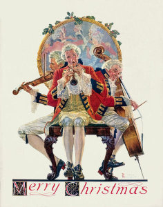 Norman Rockwell - Merry Christmas, Three Musicians, 1931