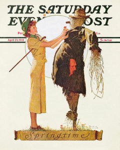 Norman Rockwell - Springtime 1936 (Woman with Scarecrow)