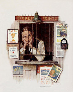 Norman Rockwell - Ticket Seller, 1937