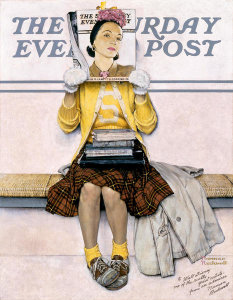 Norman Rockwell - Cover Girl (Girl Reading the Post), 1941