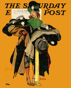 Norman Rockwell - Hat Check Girl, 1941