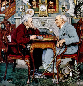 Norman Rockwell - April Fool (Checkers), 1943