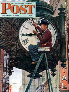 Norman Rockwell - The Clock Mender, 1945