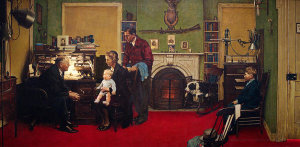 Norman Rockwell - Norman Rockwell Visits a Family Doctor (Visiting the Family Doctor), 1947