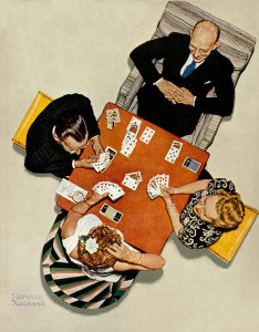 Norman Rockwell - Bridge Game, 1948