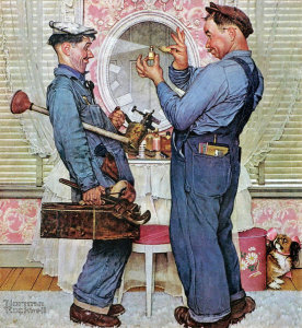 Norman Rockwell - The Plumbers, 1951