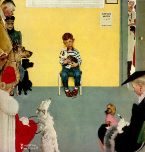 Norman Rockwell - Waiting for the Vet, 1952
