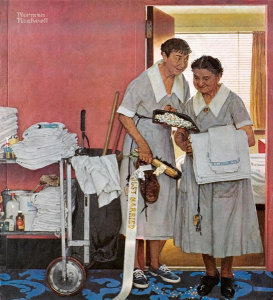 Norman Rockwell - Just Married, 1957