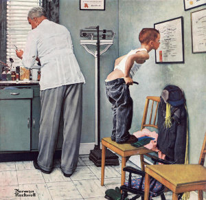 Norman Rockwell - Before the Shot, 1958