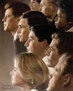 Norman Rockwell - The Peace Corps - JFK's Bold Legacy, 1966