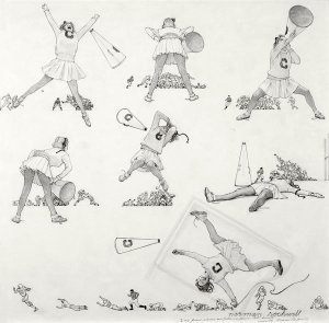 Norman Rockwell - Cheerleader (Drawing), 1961