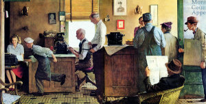 Norman Rockwell - Norman Rockwell Visits a Country Editor, 1946