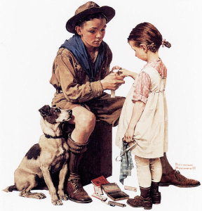 Norman Rockwell - Boys and Girls First Aid Week, 1926