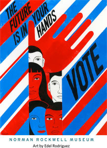 Edel Rodriguez - The Future is in Your Hands: Vote, 2024