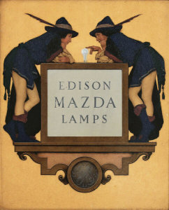 Maxfield Parrish - Edison Mazda Lamps, 1924