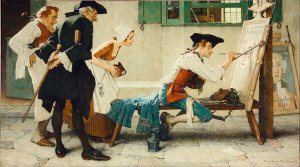 Norman Rockwell - The New Tavern Sign (Colonial Sign Painter)