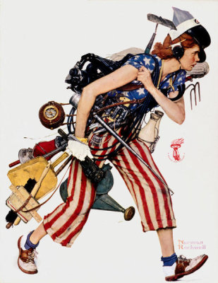 Norman Rockwell - Liberty Girl (Rosie to the Rescue), 1943