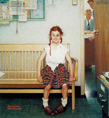 Norman Rockwell - The Shiner (Girl with Black Eye, The Young Lady with the Shiner), 1953