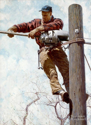 Norman Rockwell - The Lineman, 1948