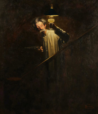 Norman Rockwell - What a Protection Electric Is—Old Man on Stairway, 1925