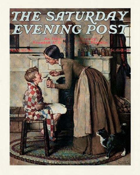Norman Rockwell College Students Print CRAMMING