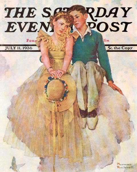 Young Love, 1936 by Norman Rockwell - Paper Print - Norman Rockwell